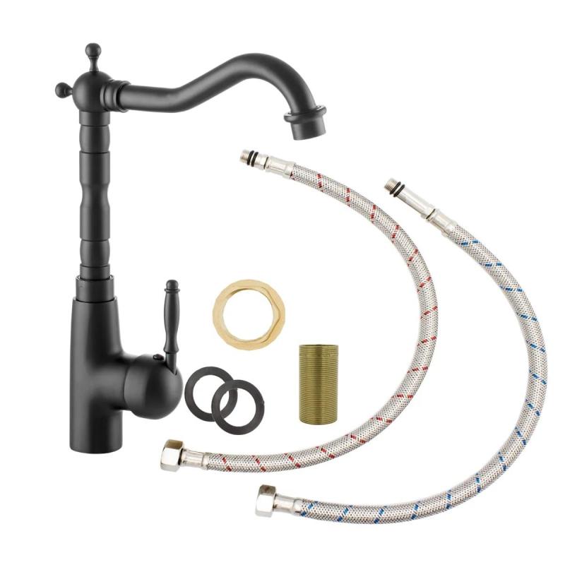 Graniteland Verve Kuhinjska Armatura Črna z Vrtljivim Izlivom 1208970702