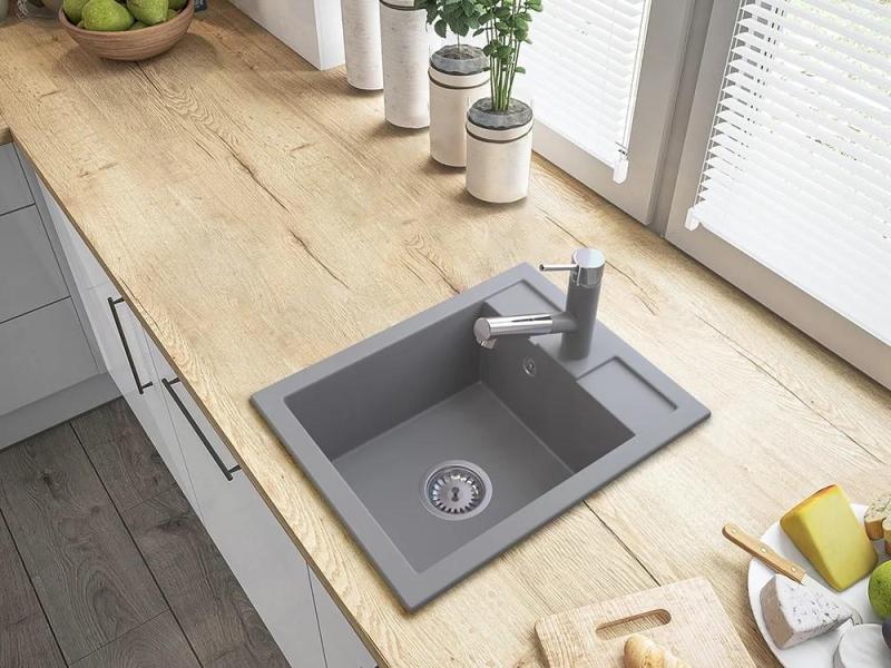 Graniteland Ceres Kuhinjska armatura Siva z Izvlečno Izlivno Cevjo in Ročno Prho z Dvojno Funkcijo 1208970710