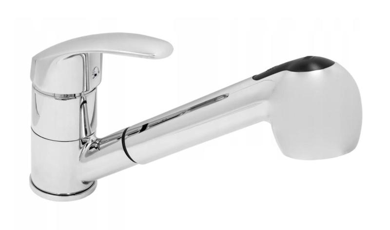 Graniteland Rhea Kuhinjska Armatura Krom s Izvlečno Cevjo in Dvojno-Funkcijsko Ročno Prho 1208970712