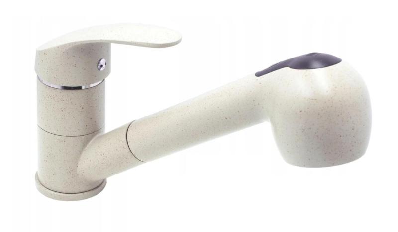 Graniteland Rhea Kuhinjska mešalna pipa Bež pesek z Iztisljivim Izlivom in Dvojno-Funkcionalno Ročno prho 1208970713