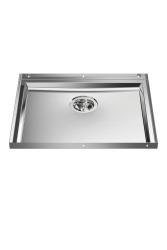 Foster Phantom Base RVS Podnožje Plošča Delovna Površina Pomivalno Korito 50x40cm za Vgradnjo v Keramiko naravni kamen in Solidsurface debelina 20mm 1208970717