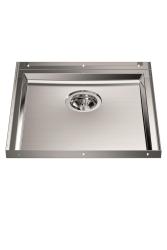 Foster Phantom Base RVS Bodemplaat Werkblad Spoelbak 40x40cm voor Inbouw in Keramiek, Natuursteen en Solidsurface dikte 12mm 1208970719