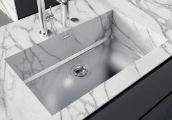 Foster Phantom Base RVS Bodemplaat Worktop Pomivalno korito 50x40cm za vgradnjo v keramiko, naravni kamen in Solidsurface debelina 12mm 1208970720
