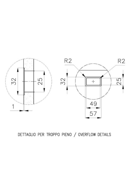 Foster Phantom Base RVS Bodemplaat Worktop Pomivalno korito 50x40cm za vgradnjo v keramiko, naravni kamen in Solidsurface debelina 12mm 1208970720