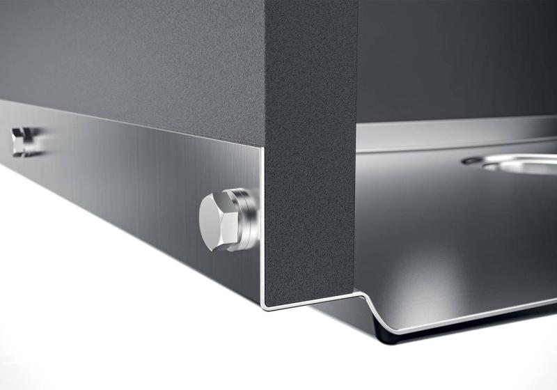 Foster Phantom Base RVS Bodemplaat Werkblad Spoelbak 71x40cm voor Inbouw in Keramiek, Natuursteen en Solidsurface dikte 12mm 1208970721