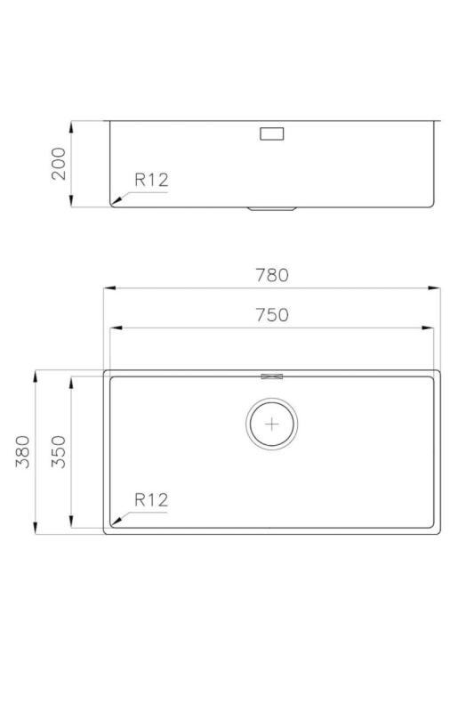 Foster L35 Specialni 35 cm dolg pomivalno korito iz nerjavečega jekla 75 x 35 cm Podvgradnja 1208970724