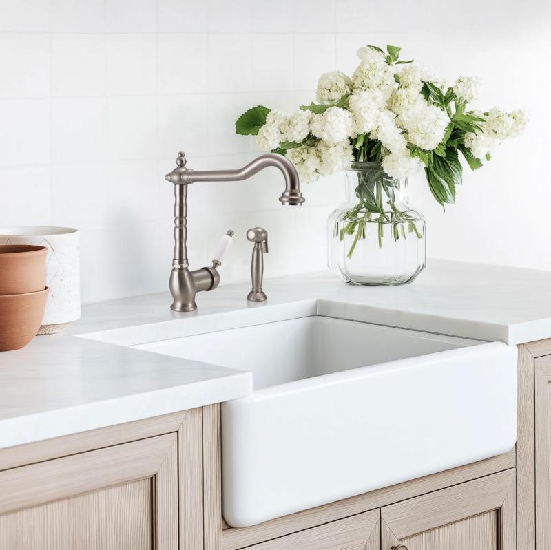 Ausmann Ceramic Mira Keramično Belo Pomivalno Korito - Podpultno in Polpultno 590 x 458 mm z Inox Čepom 1208970733