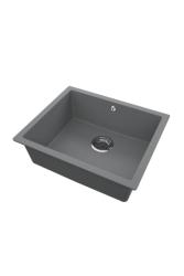 GraniteMy Universal Granit Siva, temna Umivalnik 50x40 cm Nadgradnja, Podgradnja in Ravna vgradnja z RVS čepom 1208970744