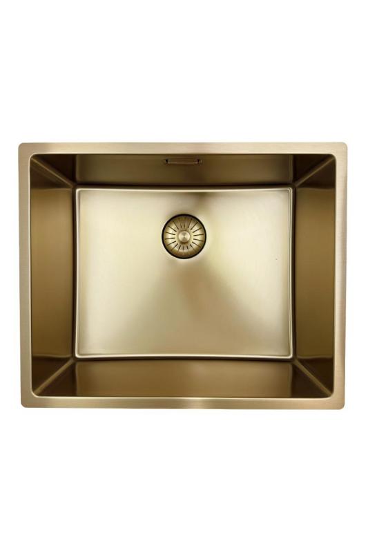 Pure.Sink Prestige Komplet zlato pomivalno korito 50x40 cm z zlato kuhinjsko pipo 1208970764