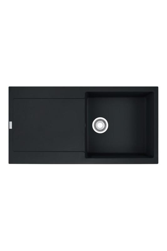 Franke Maris MRG 611-97 Fragranite Mat Črna Pomivalno Korito 97 x 50 cm Nadgradnja z Odcejevalnim Delom 114.0628.967