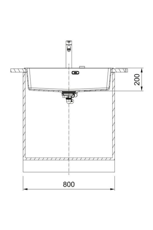 Franke Maris MRG 610-70 TL Fragranite Mat Črna Pomivalno Korito 78 x 50 cm Nadgradnja z Luknjami za Pipo 114.0668.727