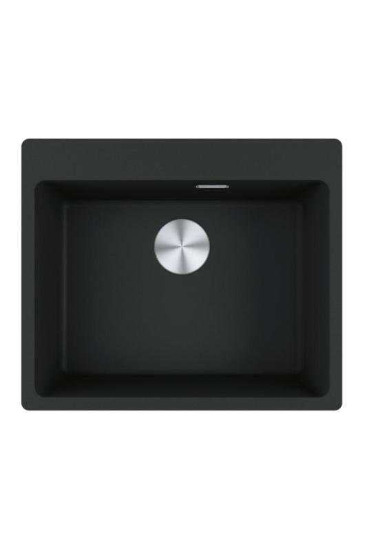 Franke Maris MRG 610-50 TL Fragranite Mat Črna Vgradna Pomivalna Korita z Luknjo za Pipo 114.0668.630