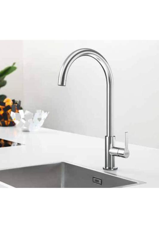 Franke Maris Slim J Kuhinjska pipa Z vrtljivim okroglim izlivom Črna 115.0728.386