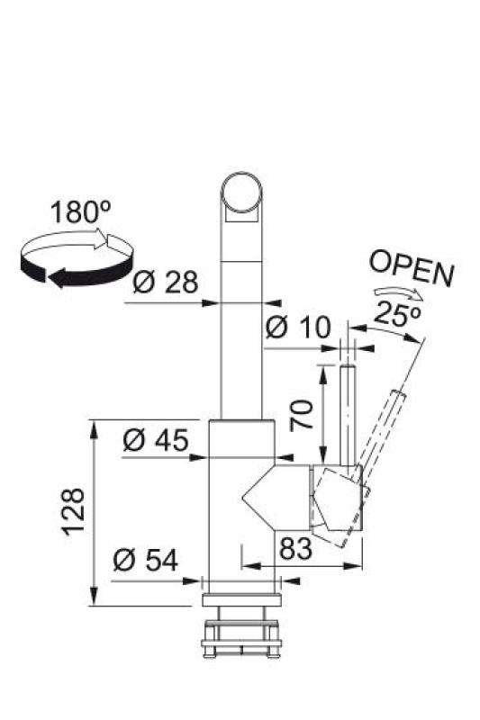Franke Smart Glenda Kuhinjska pipa iz nerjavečega jekla z izvlečnim izlivom 115.0706.986