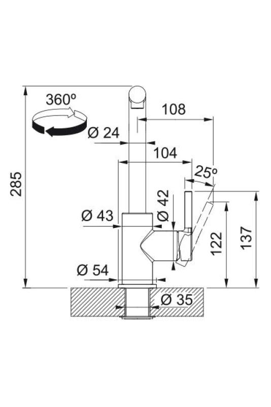 Franke Lina L Kuhinjska pipa Stone grey z izvlečno izlivno cevjo 115.0728.486