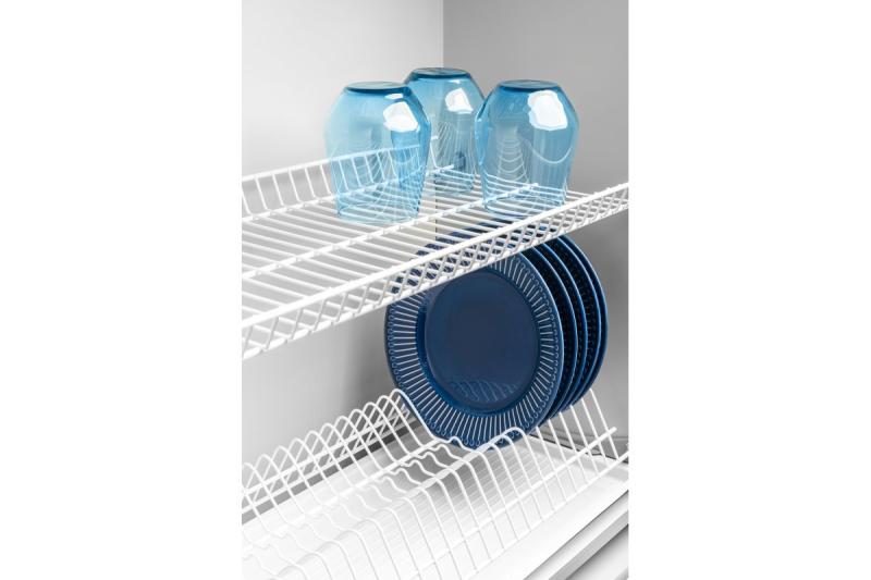 Kapljajoče stojalo GTV BASIC 1, dve ravni, omara 600, za panele 16 - 18 mm, 1x predal, bela