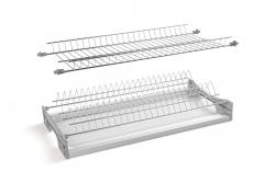 Drainer GTV BASIC 1, dve ravni, omara 900, za plošče debeline 16 - 18 mm, 1x predal, krom