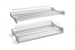 Drainer GTV BASIC 3, dve ravni, omarica 400, za plošče debeline 16 - 18 mm, 2x posoda, krom