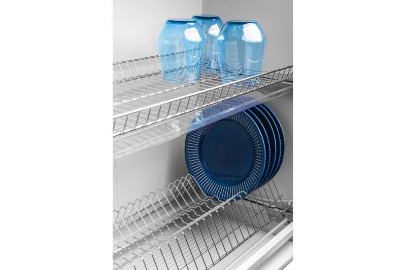 Drainer GTV BASIC 3, dve ravni, omarica 400, za plošče debeline 16 - 18 mm, 2x posoda, krom