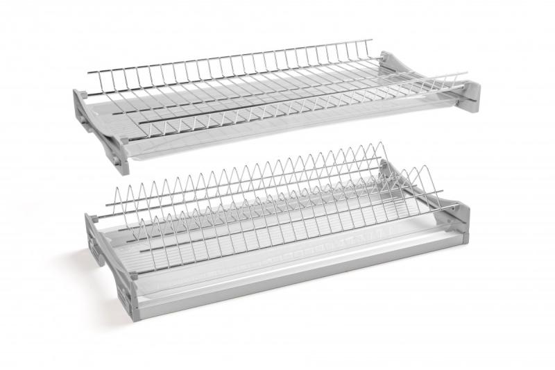 Drainer GTV BASIC 3, dve ravni, omara 600, za plošče debeline 16 - 18 mm, 2x predal, krom.