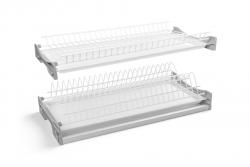 Odcejalnik GTV BASIC 3, dve ravni, omarica 600, za 16 - 18 mm plošče, 2x predal, bel.