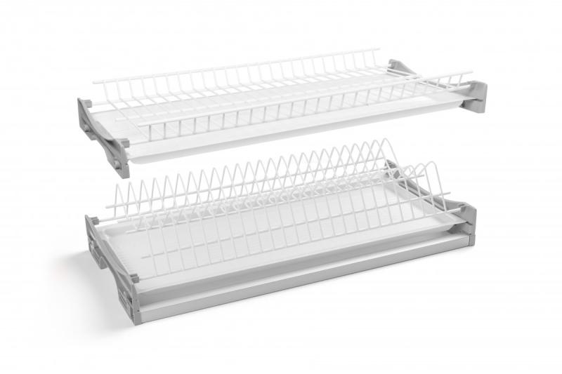 Drainer GTV BASIC 3, dve ravni, omara 700, za 16 - 18 mm plošče, 2x predal, bela