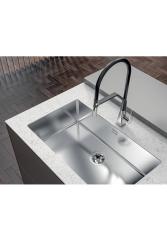 Foster Phantom Slimline RVS Umivalnik 71x40cm Podgradnja za keramične kuhinjske pulte 1208971121
