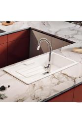 Ausmann Ceramic Sylva Keramično Belo Vgradno Korito z Odcejalnikom 1000 x 500 mm 1208971124