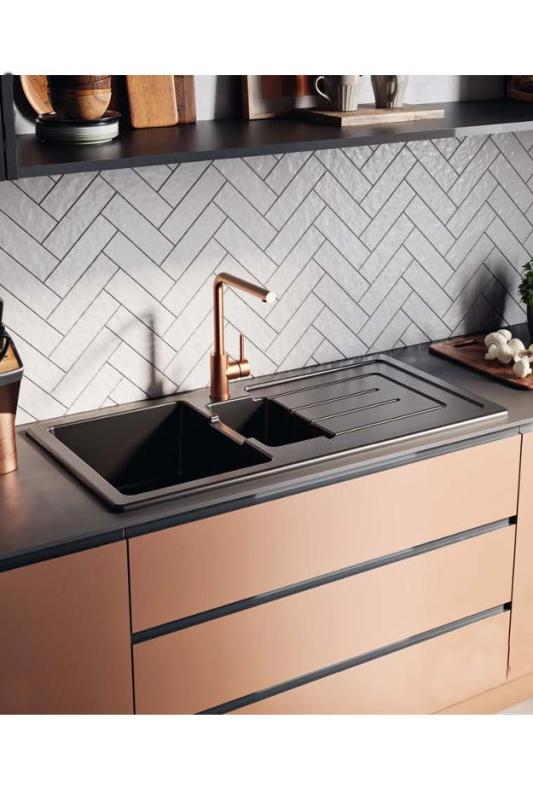 Ausmann Ceramic Sylva 1,5 Keramično Belo Umivalnik z Odcejalnikom 1000 x 500 mm 1208971126