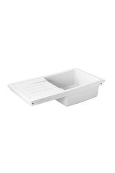 Ausmann Ceramic Sylva Keramično Belo Pomivalno Korito z Odcejalnikom 857 x 500 mm 1208971128