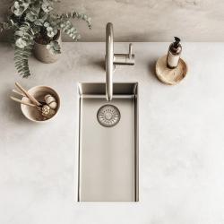 Pure.Sink Exclusivo majhno nerjaveče jeklo umivalnik 18x40 cm 10mm radij podgradnja, vgradnja in nadgradnja PEX1840-02