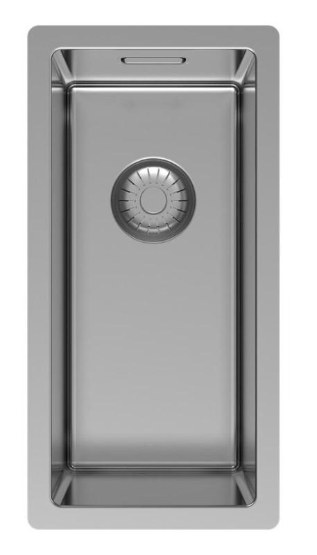 Pure.Sink Exclusivo majhno nerjaveče jeklo umivalnik 18x40 cm 10mm radij podgradnja, vgradnja in nadgradnja PEX1840-02
