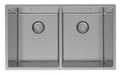 Pure.Sink Prestige Dvojno RVS korito 70x40 cm 10mm radij podgradnja, vgradnja in nadgradnja PPG343440-02