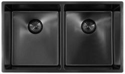 Pure.Sink Prestige Dvojno Gun metal umivalnik 70x40 cm 10mm radij podgradnja, vgradnja in nadgradnja PPG343440-61