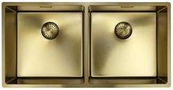 Pure.Sink Prestige Dvojno zlato umivalnik 82x40 cm 10mm radius podpultna, ravna in nadgradnja PPG404040-60