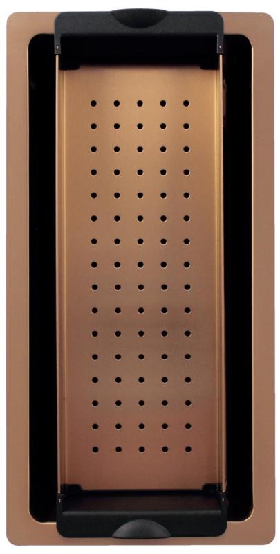 Pure.Sink Exclusivo majhno bakreno korito 18x40 cm 10mm polmer podgradnja, vgradnja in nadgradnja PEX1840-62