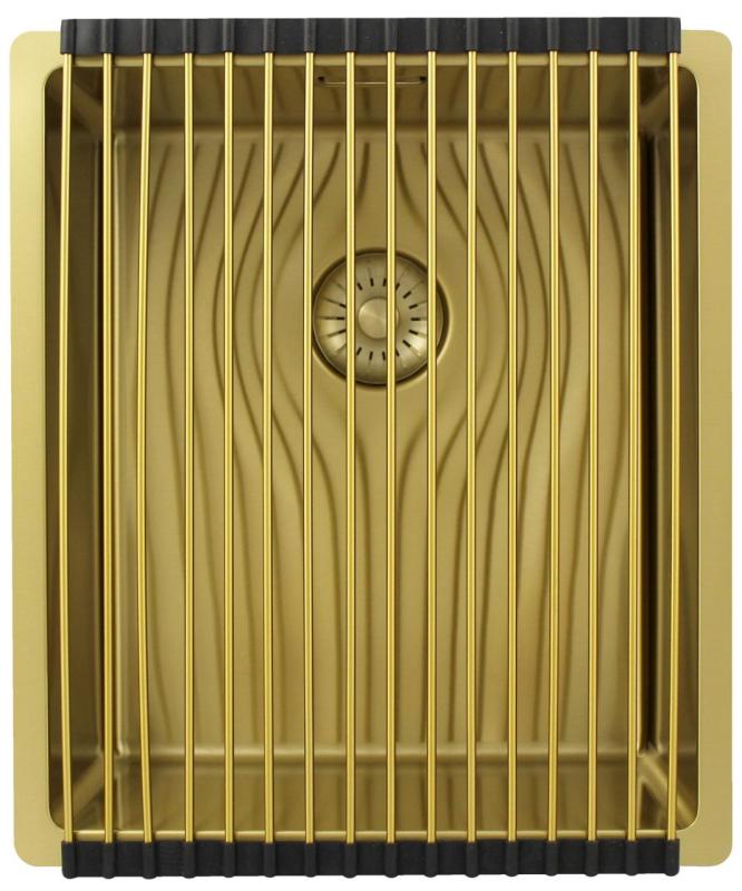 Pure.Sink Exclusivo Zlato korito 34x40 cm 10mm radij podgradnja, ravna gradnja in nadgradnja PEX3440-60