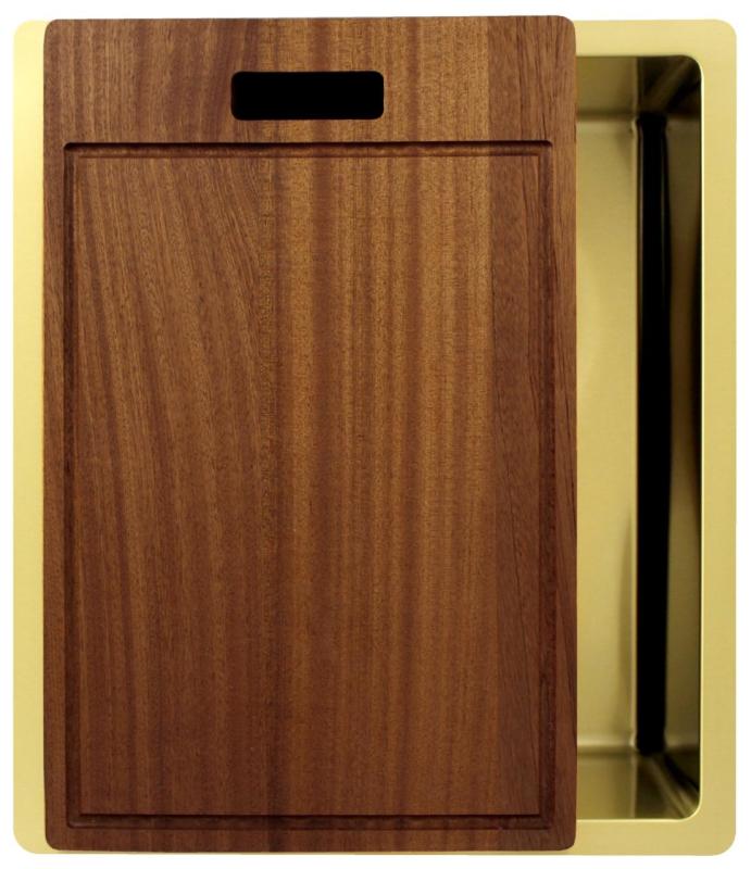 Pure.Sink Exclusivo Zlato korito 34x40 cm 10mm radij podgradnja, ravna gradnja in nadgradnja PEX3440-60