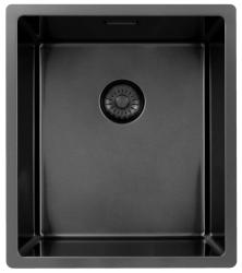 Pure.Sink Exclusivo Gun metal umivalnik 34x40 cm 10mm radij podgradnja, ravna gradnja in nadgradnja PEX3440-61
