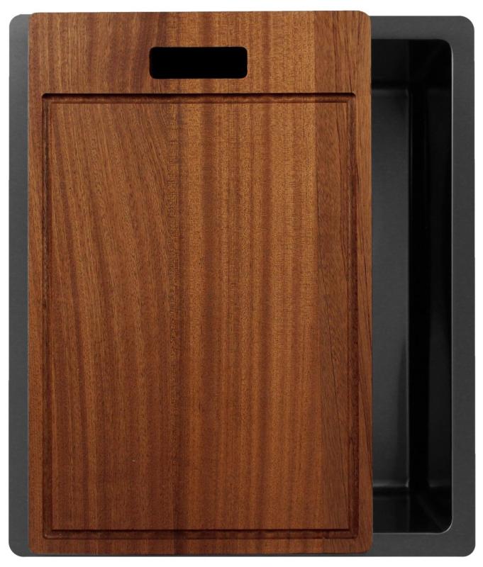 Pure.Sink Exclusivo Gun metal umivalnik 34x40 cm 10mm radij podgradnja, ravna gradnja in nadgradnja PEX3440-61