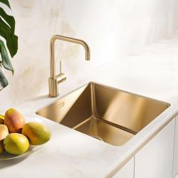Pure.Sink Exclusivo Zlato korito 40x40 cm 10mm radius podgradnja, ravna gradnja in nadgradnja PEX4040-60