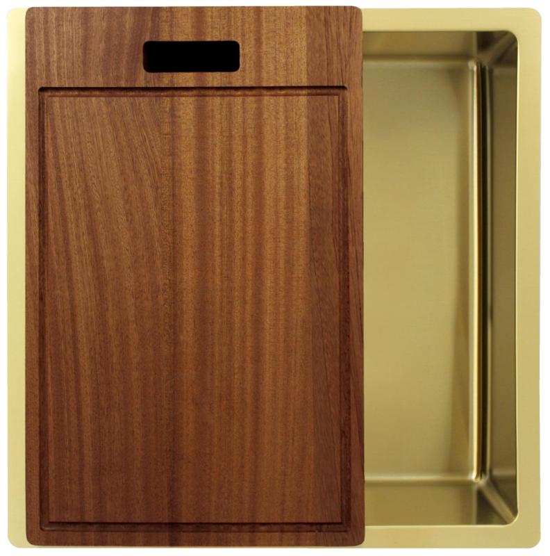 Pure.Sink Exclusivo Zlato korito 40x40 cm 10mm radius podgradnja, ravna gradnja in nadgradnja PEX4040-60