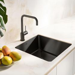 Pure.Sink Exclusivo Gun metal umivalnik 40x40 cm 10mm radij podgradnja, ravna gradnja in nadgradnja PEX4040-61