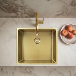 Pure.Sink Exclusivo Zlato korito 45x40 cm 10mm polmer podgradnja, ravna gradnja in nadgradnja PEX4540-60