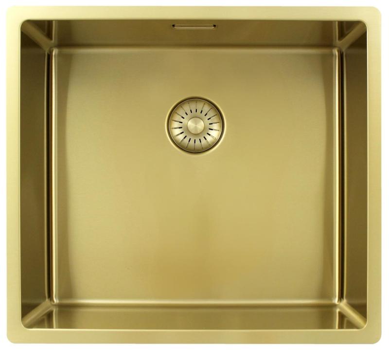 Pure.Sink Exclusivo Zlato korito 45x40 cm 10mm polmer podgradnja, ravna gradnja in nadgradnja PEX4540-60