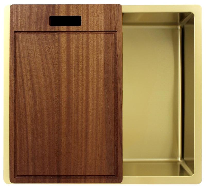 Pure.Sink Exclusivo Zlato korito 45x40 cm 10mm polmer podgradnja, ravna gradnja in nadgradnja PEX4540-60