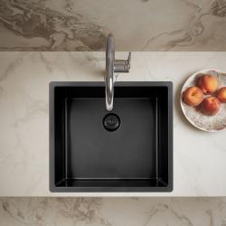 Pure.Sink Exclusivo Gun metal umivalnik 45x40 cm 10mm radij podgradnja, ravna gradnja in nadgradnja PEX4540-61