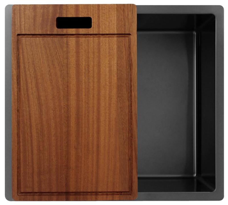 Pure.Sink Exclusivo Gun metal umivalnik 45x40 cm 10mm radij podgradnja, ravna gradnja in nadgradnja PEX4540-61