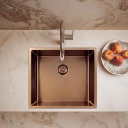 Pure.Sink Exclusivo Bakreni umivalnik 45x40 cm 10mm radij podgradnja, ravna gradnja in nadgradnja PEX4540-62