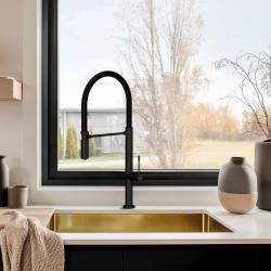 Pure.Sink Exclusivo Zlato pomivalno korito 50x40 cm 10mm polmer podgradnje, ravne gradnje in nadgradnje PEX5040-60